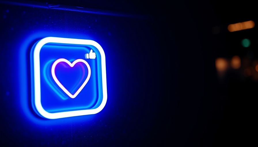 Neon Instagram icon with zero likes, illustrating social media metrics.