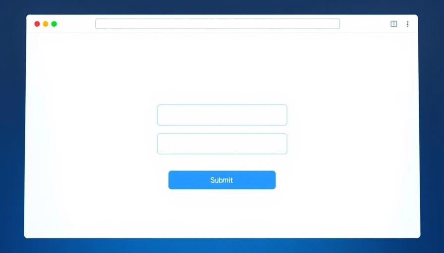 Minimalist web form interface with input fields and submit button.