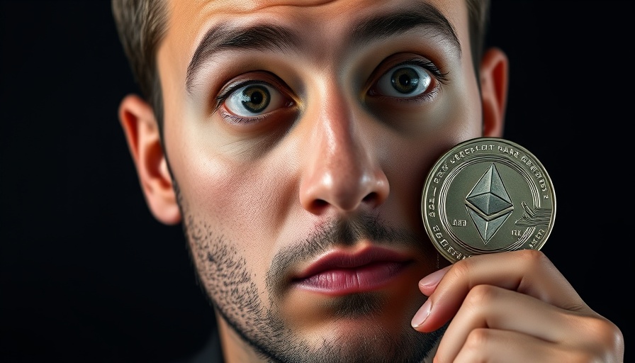 Bitcoin next big move anticipation: Individual with Bitcoin, Ethereum coins.