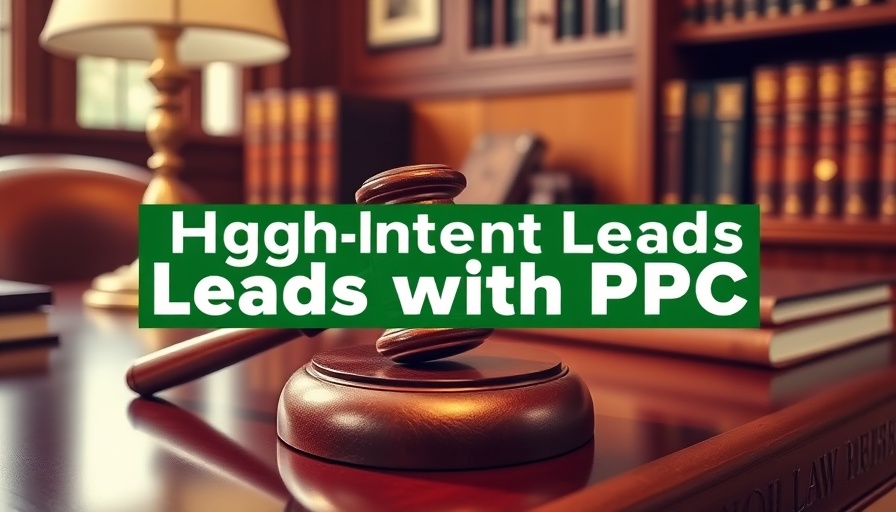 PPC advertising insights for legal practices on a lawyer's desk.