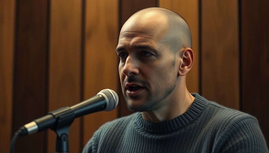 Digital marketing expert speaking into a microphone.