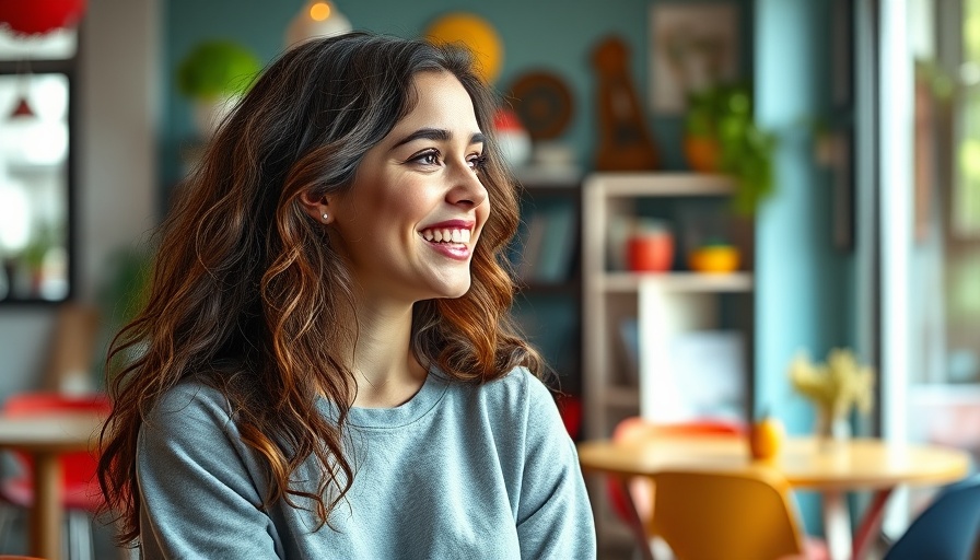 Casual woman indoors discussing investing in unique real estate.