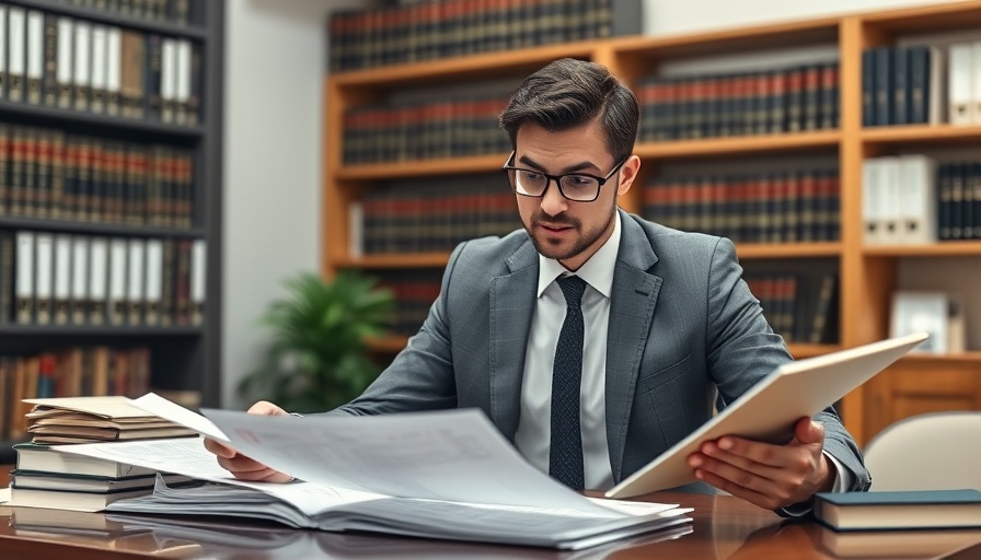 Professional legal consultant working on tax dispute documents.