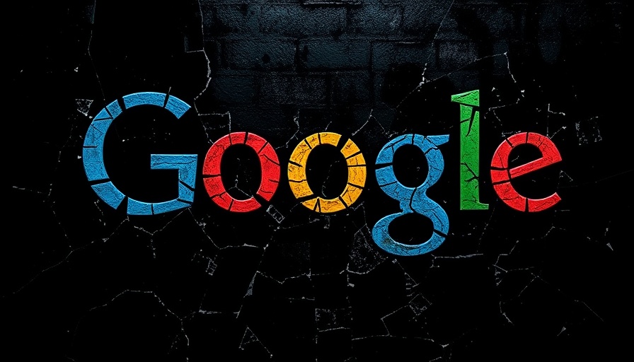 Cracked Google logo symbolizing search issues.