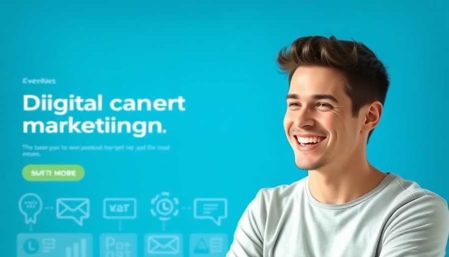 Smiling young man discussing event-based email automation.