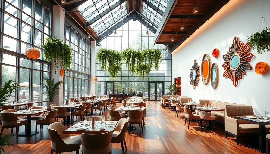 Contemporary art hotel dining area in Lisbon, modern and vibrant.