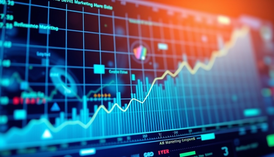 Graph interface illustrating YouTube marketing ROI growth trends.