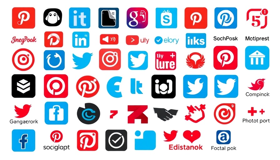 Colorful social media and tech logos for Total Search Optimisation.