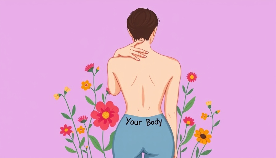 Mindfulness and Body Awareness illustration with floral design.