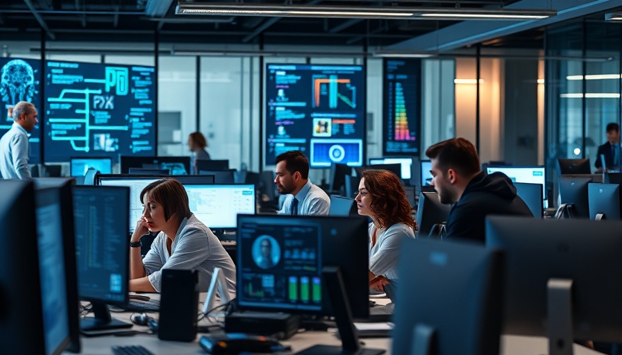 Enhancing agent effectiveness with AI tools in a modern office setting.