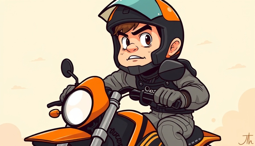 Illustrated tips for preventing injuries while riding a motorcycle.