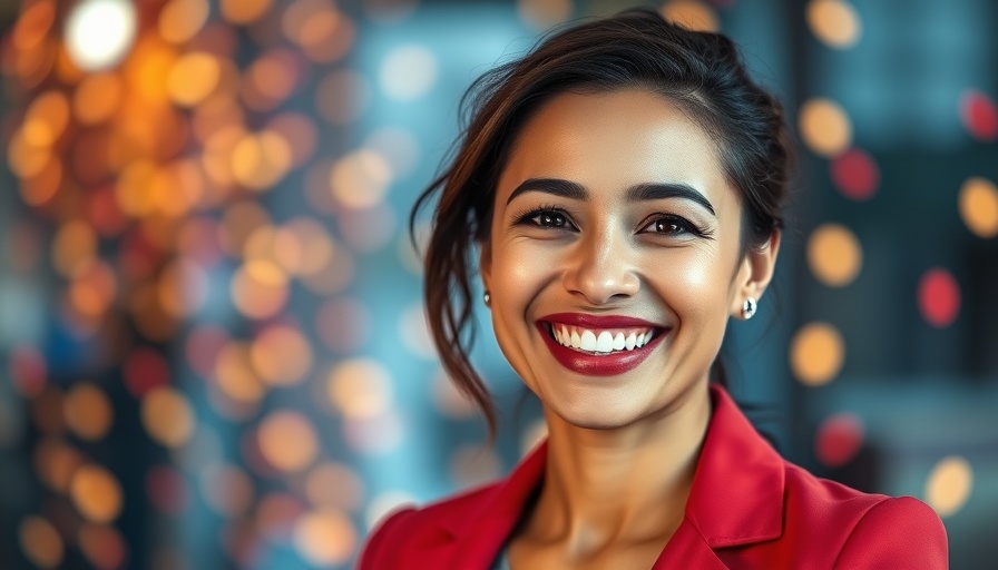 Local Influencers In Sales Strategy promotional image featuring a smiling professional woman with a bright background.