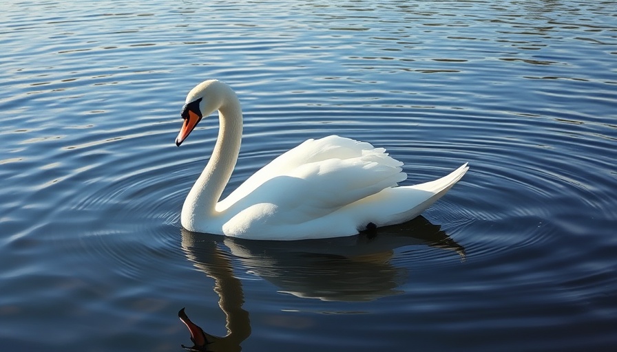 Swan on lake symbolizing grace, similar to substance abuse recovery journey.