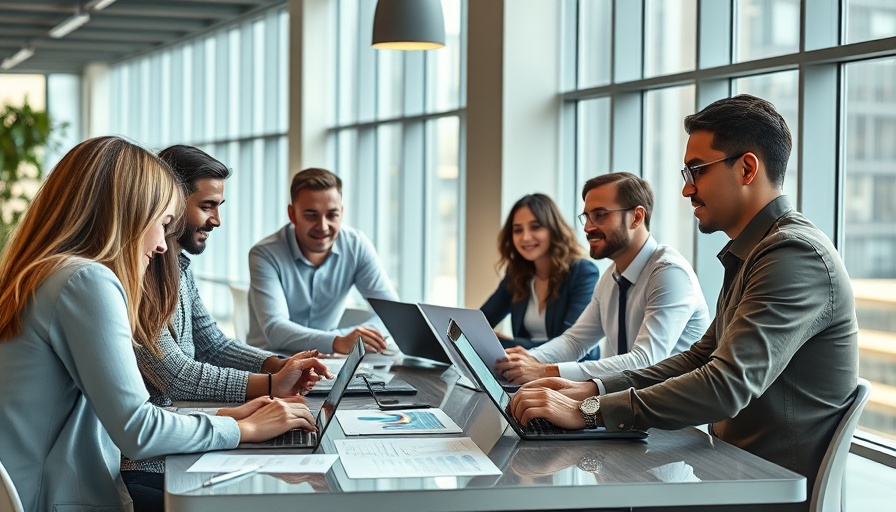 Business team discussing zero-party data email personalization in a modern office.