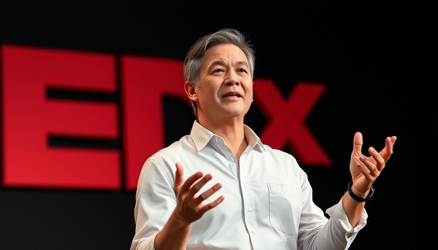 Confident TEDx speaker discussing loneliness solutions.