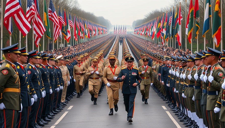 Military parade celebrates 250 years of US military with grand procession.