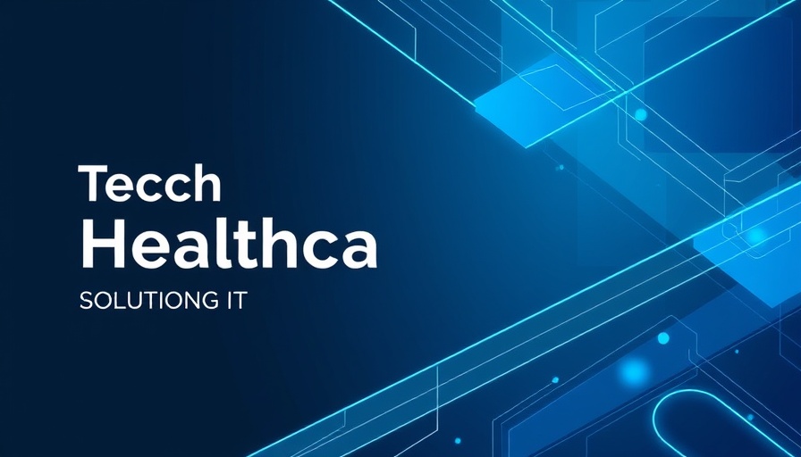 Minimalistic banner for healthcare IT solutions with geometric patterns
