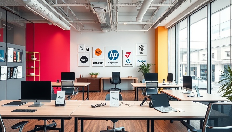 Modern office with branding materials for branding services.