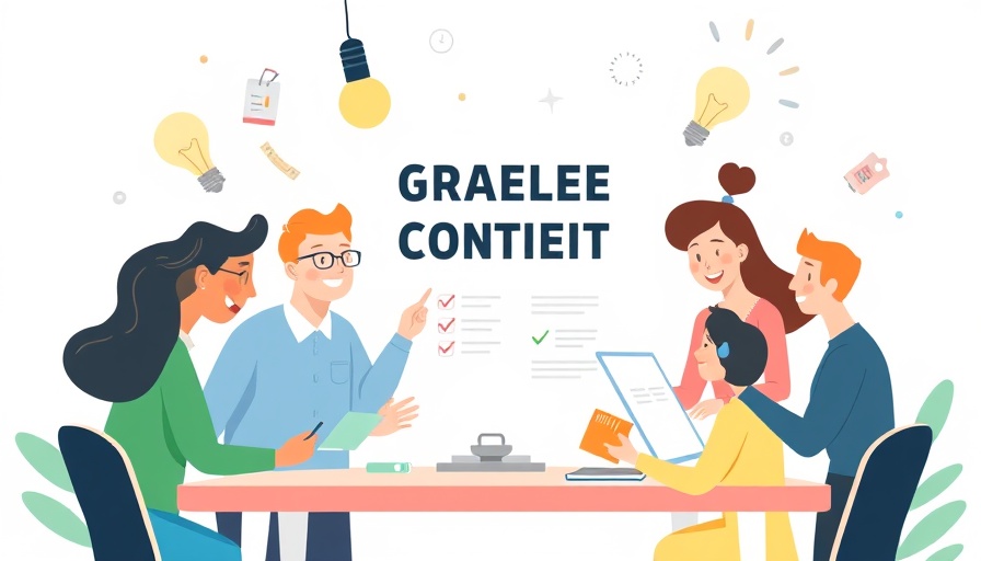 Illustration of a team collaborating on scaling enterprise content programs.