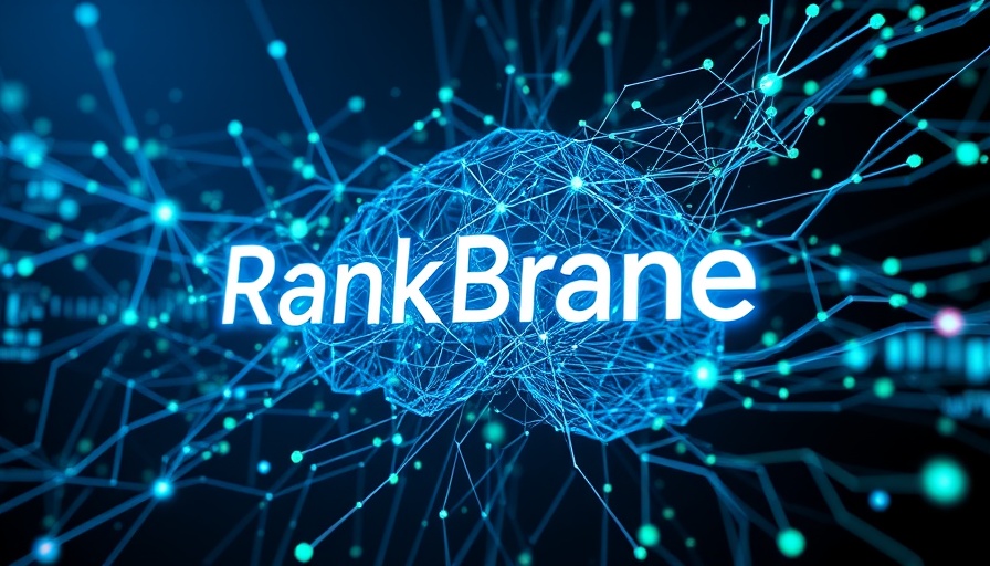 Abstract digital art of Google RankBrain keyword strategy visualization.