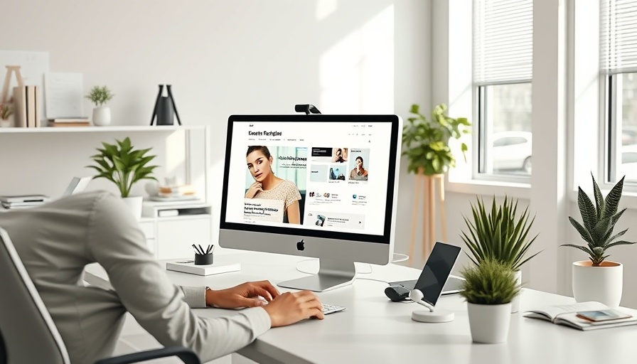 Minimalist workspace showcasing types of web design.