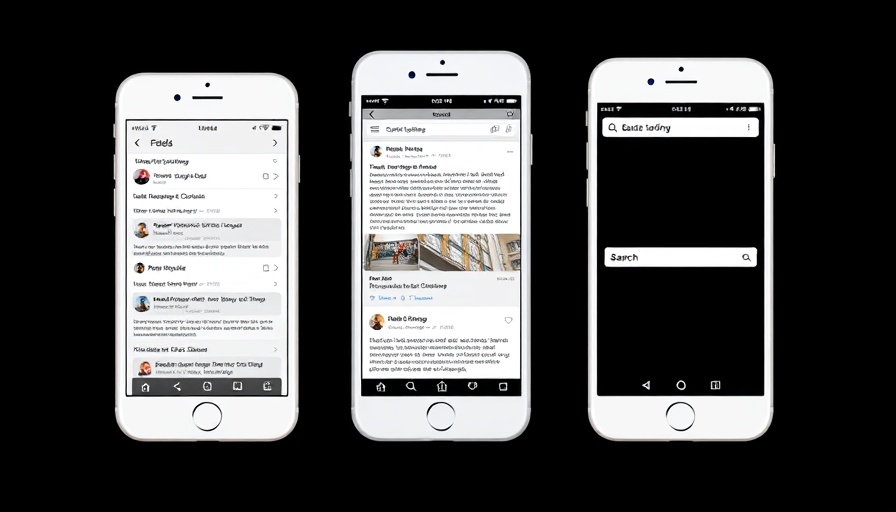 Smartphone screens showing Threads Fediverse engagement options and search functionality.