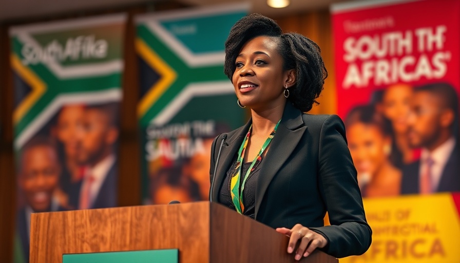 Ethics Committee Referral in South African Politics: professional woman speaking at podium.