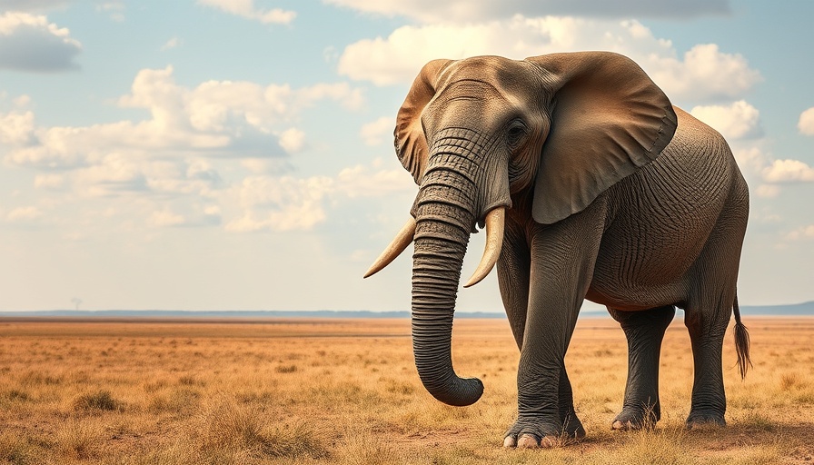Majestic elephant in South African savanna showcasing wildlife experiences.