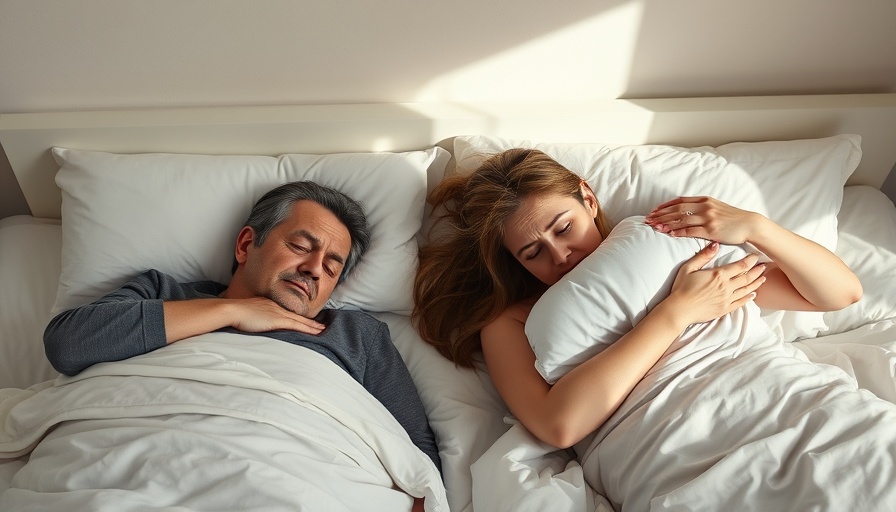 Couple in bed showing sleep apnea differences between men and women.