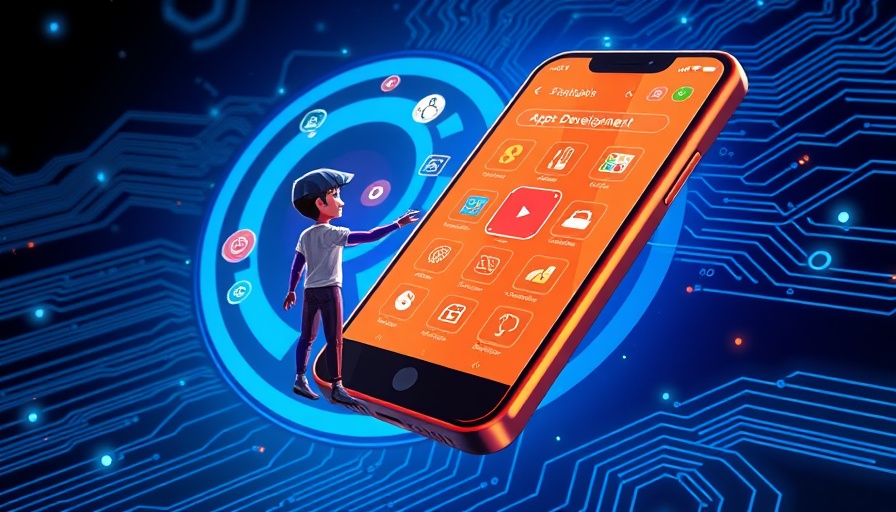 Futuristic interface illustration for best Android app development company.