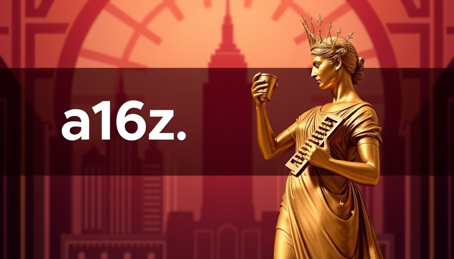 Stylized a16z profile header with golden statue and logo.