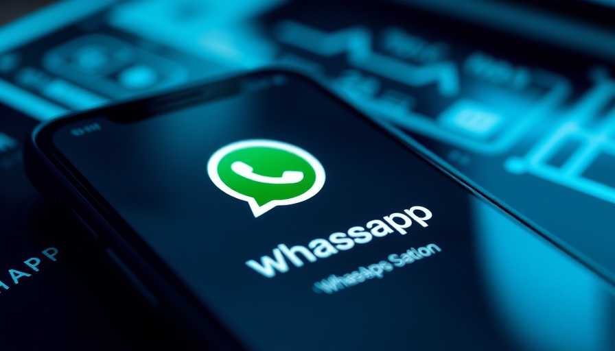 WhatsApp ad integration with Meta logos on smartphone screen