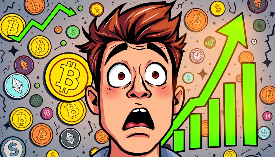 Bitcoin investment opportunity illustration with cryptocurrencies and upward trends.