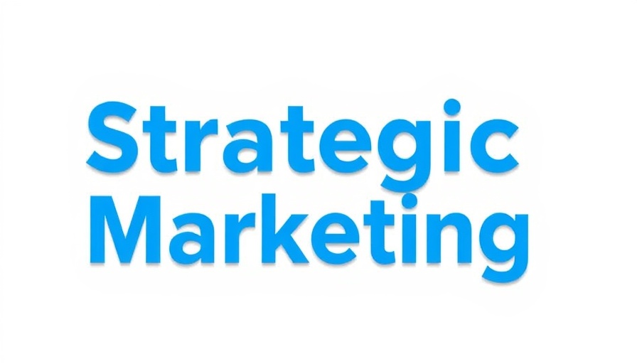 Text 'Strategic Marketing' in blue font on white background