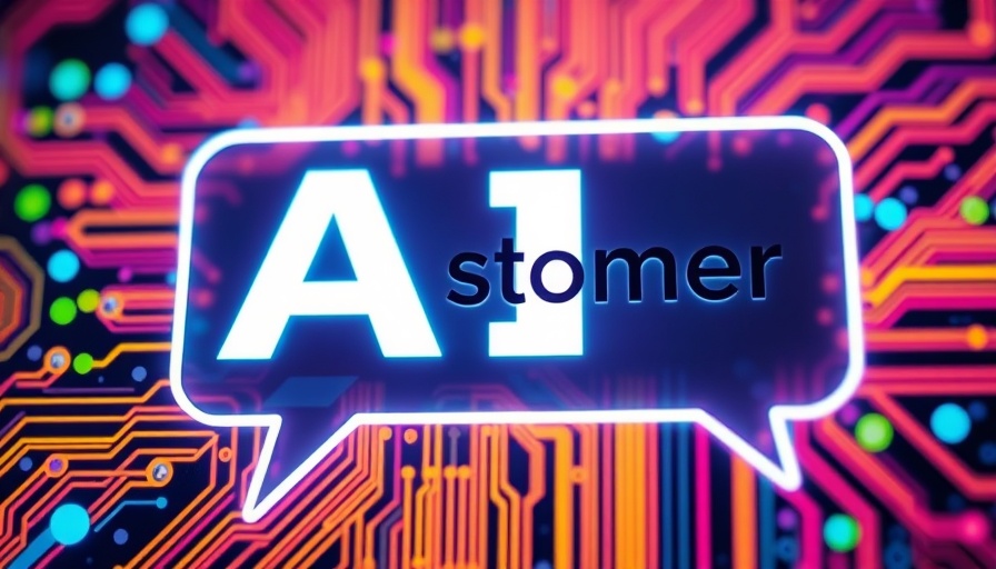 Dynamic circuits and AI speech bubbles illustrating AI in customer service.