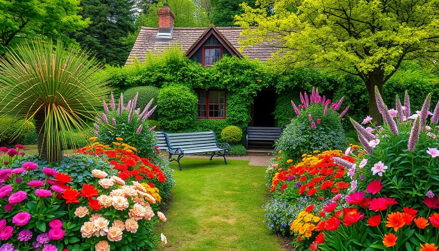 Charming garden and cottage in Richmond Kentucky travel destination.