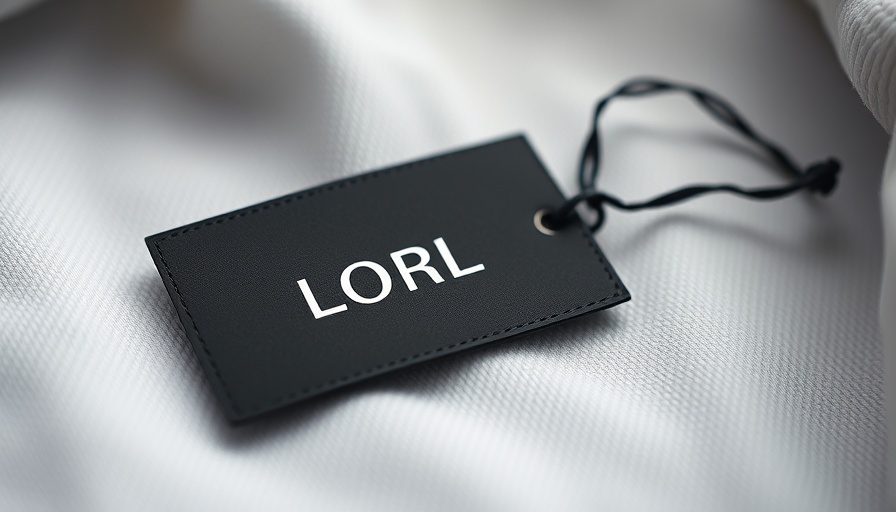 Elegant clothing tag showcasing modern branding design strategies.