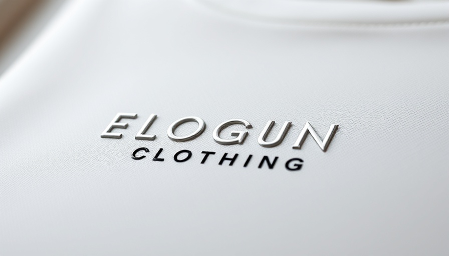 Elegant clothing branding concept with modern apparel label design.