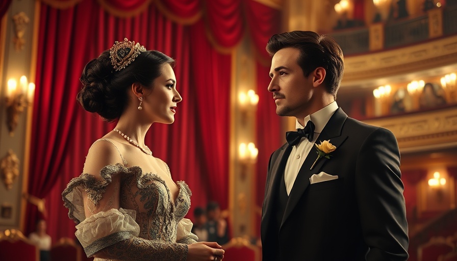 Real Historical Figures in The Gilded Age, elegant period attire in opulent theater.