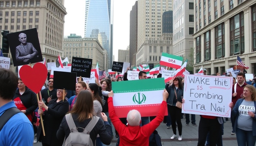 Loop demonstrators protest U.S. bombing Iran