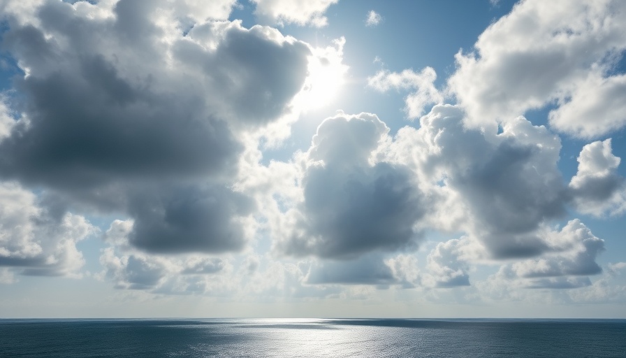 South Florida weather patterns with coastal clouds and sunlight.