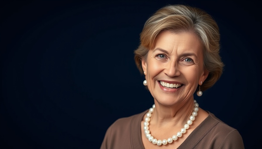 Confident middle-aged woman smiling, suitable for digital marketing news.