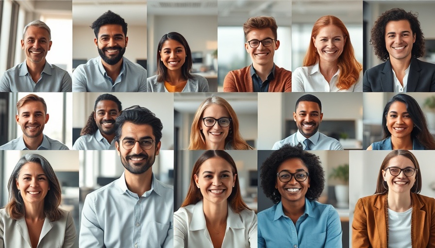 Diverse professionals engaged in face-to-face marketing online.