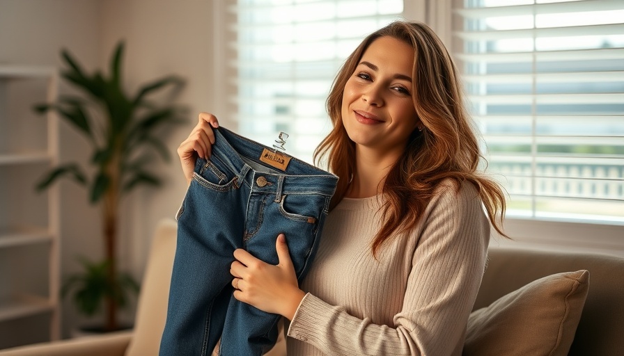 Living on Martha's Vineyard on $85,000: woman holding jeans indoors.