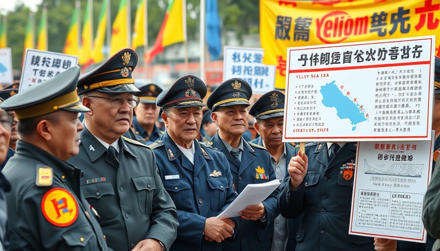 Veterans protest against Yellow Sea dispute between China and South Korea.
