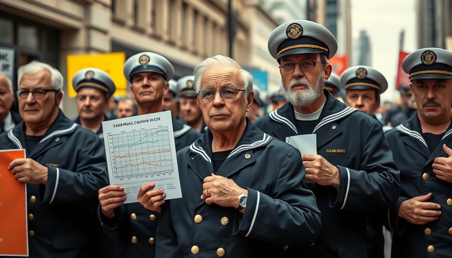 Yellow Sea dispute protest with men in navy uniforms and charts.