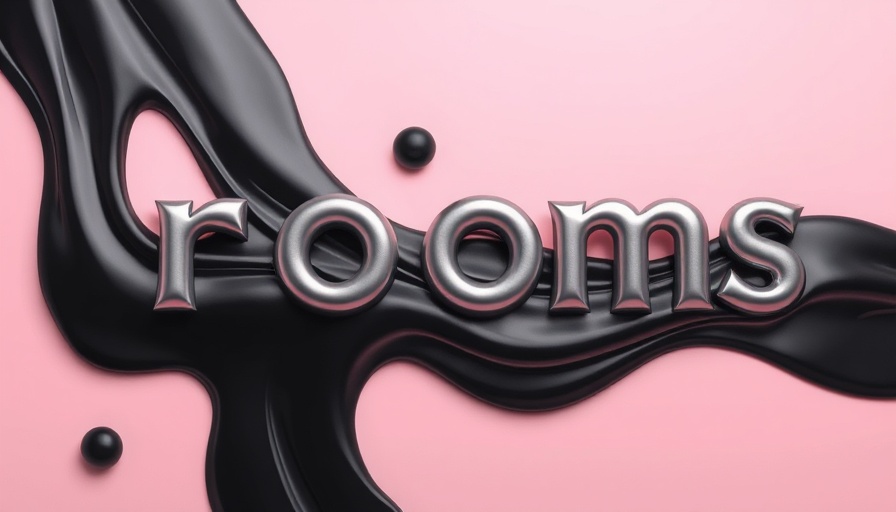 Contemporary abstract artwork with black drips and pink background.