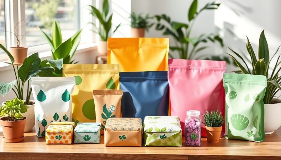 Eco-friendly reusable packaging solutions on display.