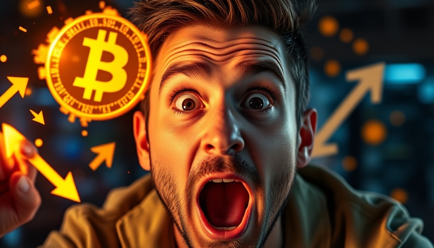 Bitcoin Price Surge excitement with fiery Bitcoin symbol.