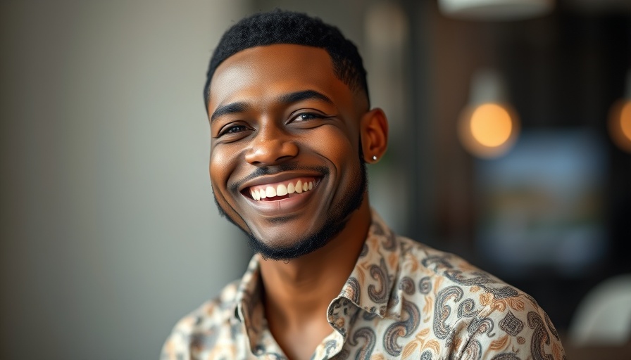 Close-up portrait of a smiling person, representing leadership challenges.